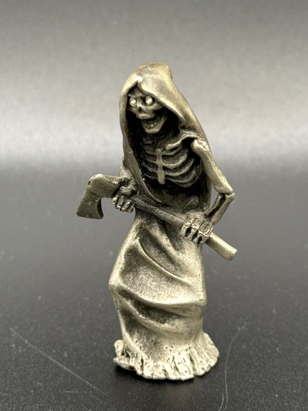 Rawcliffe Pewter Grim Reaper Miniature Figurine Skeleton Death USA 4278